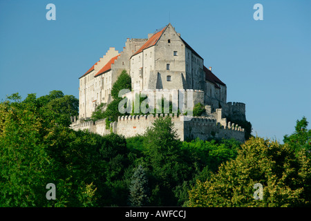 Il castello più lunga in Europa, Burghausen, Alta Baviera, Baviera, Germania, Europa Foto Stock