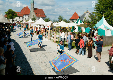 Festival medievale, Burghausen, Alta Baviera, Baviera, Germania, Europa Foto Stock