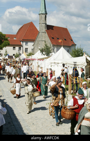 Festival medievale, Burghausen, Alta Baviera, Baviera, Germania, Europa Foto Stock