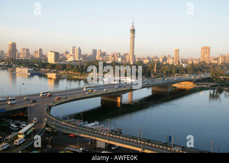 Ponte sul Nilo al Cairo, Egitto, Africa Settentrionale, Africa Foto Stock