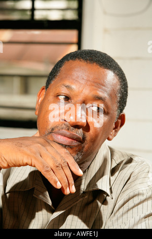 Ritratto di un uomo di etnia africana, New Amsterdam, Guyana, Sud America Foto Stock