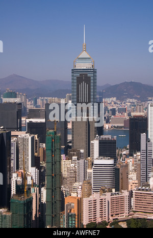 Dh Wan Chai HONG KONG Central Plaza edificio e blocco di uffici grattacieli della torre Foto Stock