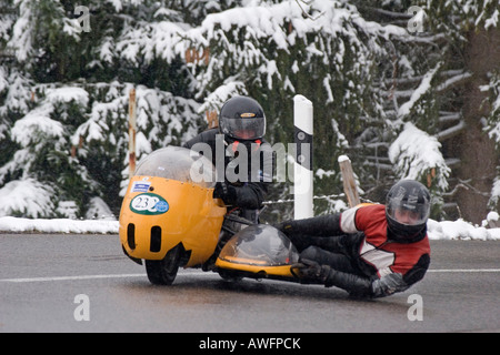 Vintage motocicletta BMW Kneeler, costruito 1969, Jochpass Memorial 2007, Bad Hindelang, Baviera, Germania Foto Stock