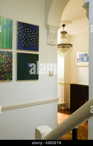 Lobby all'entrata della casa di un ben noto chef di Londra in un London townhouse Foto Stock