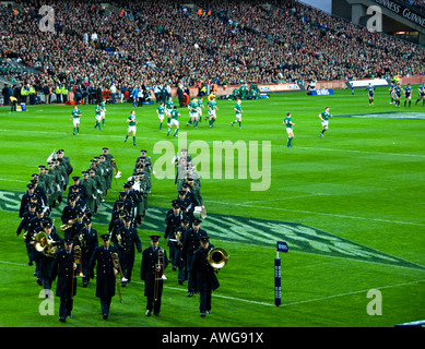 Croke Park Stadium all'inizio del 2008 6 Nazioni di Rugby scontro tra la Scozia e l'Irlanda. Foto Stock