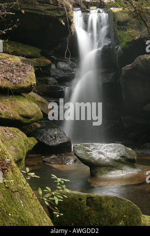 Alabama Franklin County, Phil Campbell, Dismals Canyon, ecologiche, geologiche, passeggiata nella natura, rocce, Rainbow Falls, i visitatori viaggiano tour tou Foto Stock