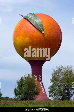 Il Gigante Peach Water Tower si trova a Gaffney nella Carolina del Sud è stata costruita nel 1981 Foto Stock