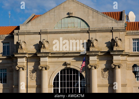 Centro storico di Macon Georgia Museum District stazione terminale Foto Stock