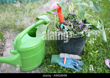 Attrezzature da giardino Foto Stock
