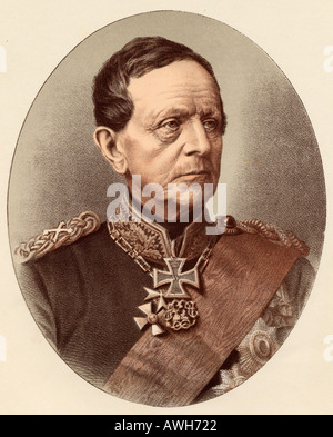 Helmuth Karl Bernhard Graf von Moltke, 1800 - 1891. Prussian maresciallo di campo. Foto Stock