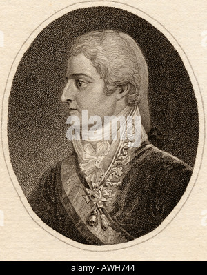 Ferdinando VII, 1784 - 1833, aka Ferdinando il desiderato. Il re di Spagna, 1808 - 1833. Foto Stock