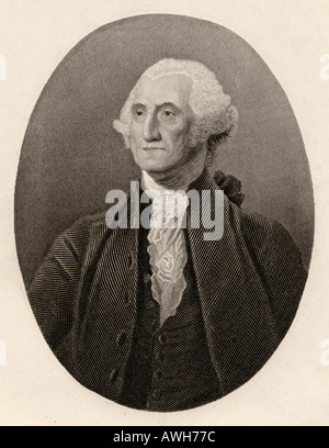 George Washington, 1732 - 1799. Americana leader politico, militare generale, statista e Padre Fondatore. Primo presidente degli Stati Uniti. Foto Stock