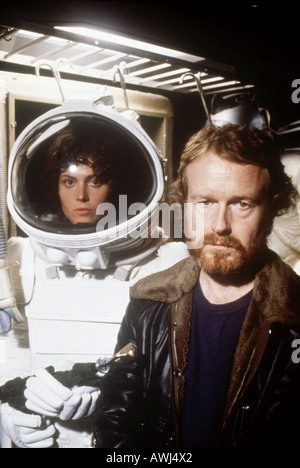 ALIEN 1979 TCF/Brandywine film con il regista Ridley Scott con Sigourney Weaver Foto Stock