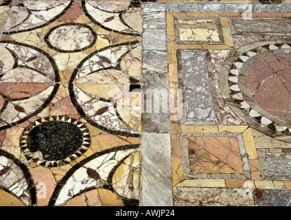 Mosaico in marmo, close-up Foto Stock