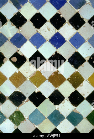 Piastrelle a motivi geometrici, close-up Foto Stock