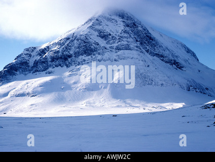 La Svezia, coperta di neve montagna Foto Stock