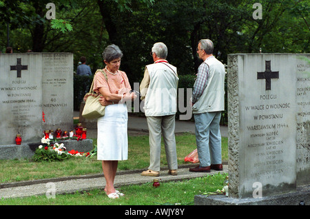 Le persone al sessantesimo anniversario dell'Insurrezione di Varsavia, Varsavia, Polonia Foto Stock