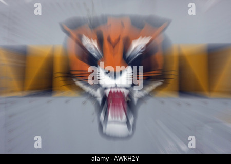 Una tigre del logo della testa sul lato di un aeromobile Foto Stock