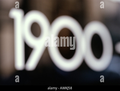 1900 testo, soft focus. Foto Stock