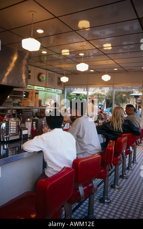 Gli interni del ristorante, Melrose Avenue, Los Angeles, California, Stati Uniti d'America Foto Stock