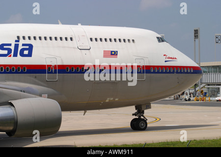 Malaysian Airlines Boeing 747 jumbo jet Foto Stock