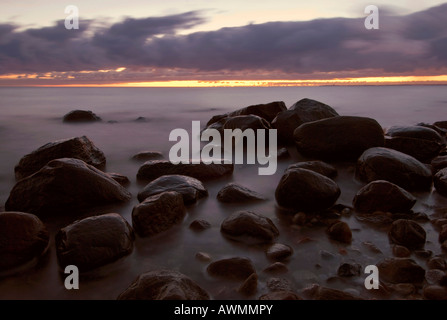 Sunrise in Kiel Bay, Mar Baltico, Germania Foto Stock