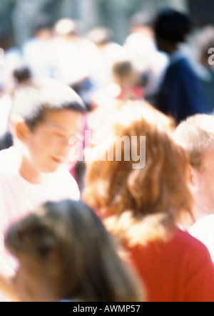 Folla, offuscata Foto Stock