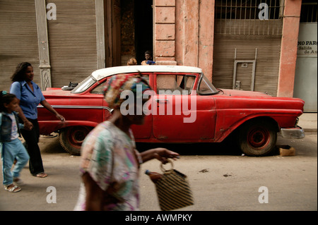 Vintage americano auto in Havana, Cuba, Caraibi Foto Stock