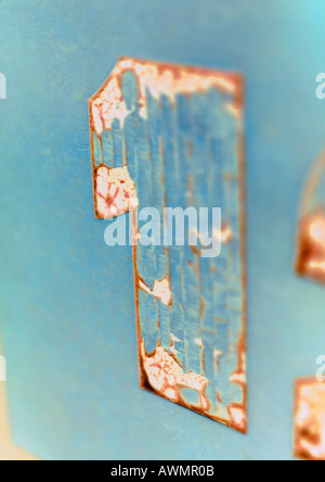 1 testo, in vernice incrinata, close-up Foto Stock