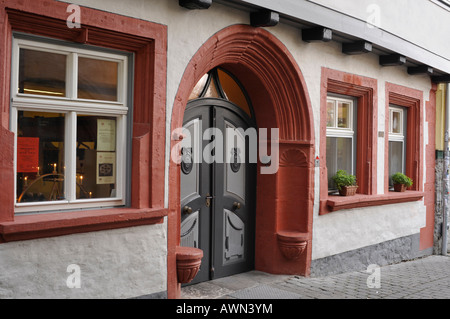 Strada laterale vicino alla Kraemerbruecke (ponte), Erfurt, Turingia, Germania, Europa Foto Stock