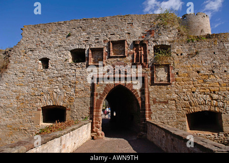 Cancello per Burg Querfurt (Querfurt Castello), Sassonia-Anhalt, Germania, Europa Foto Stock