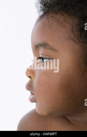 Volto di un bambino Foto Stock