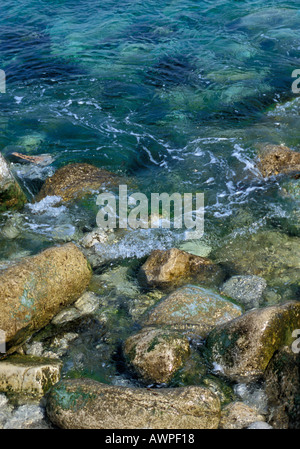 Inghilterra Dorset Portland mare e pietre Foto Stock