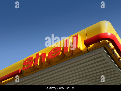 Distributore di benzina Shell Foto Stock