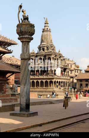 Krishna Mandir tempio, Durbar Square di Patan, Lalitpur, Kathmandu, Nepal Foto Stock