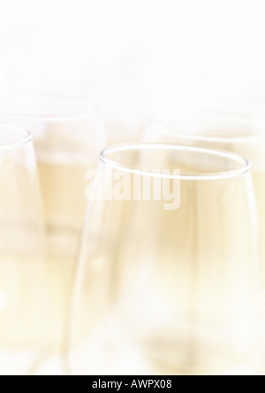 Champagne flauti, extreme close-up Foto Stock