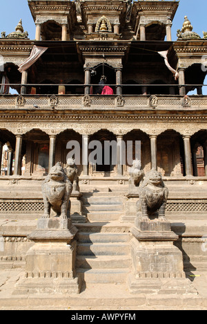 Krishna Mandir tempio, Durbar Square di Patan, Lalitpur, Kathmandu, Nepal Foto Stock