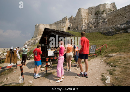 Negozio di souvenir, Zipser castello, Slovacchia Foto Stock