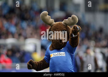 Hoffi la mascotte del calcio tedesco club TSG Hoffenheim, Germania Foto Stock