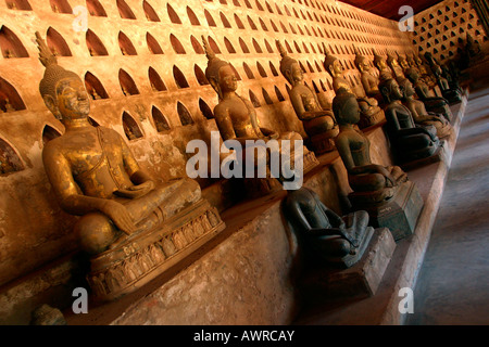 Laos Vientiane Wat Si Saket buddha Foto Stock