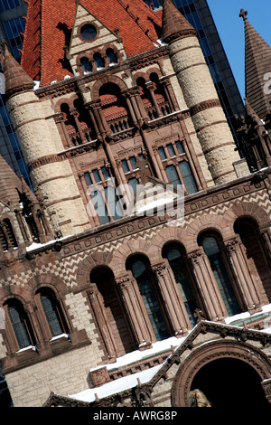 Chiesa della Trinità è una pietra miliare del Boston Copley Square Foto Stock