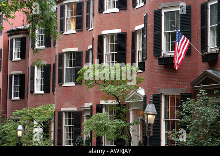 Louisburg Square a Beacon Hill quartiere di Boston Massachusetts Foto Stock