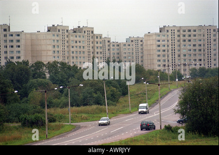 I blocchi di appartamenti a Tallinn in Estonia Foto Stock