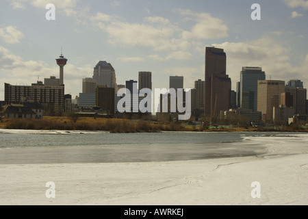 Calgary in inverno, Alberta Foto Stock