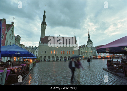 Il Municipio nella Città Vecchia di Tallinn, Estonia Foto Stock