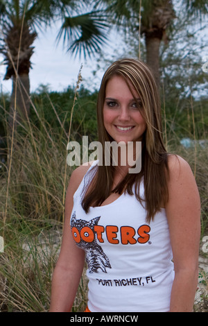 Hooters modello femminile Foto Stock