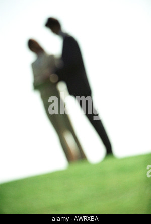 Due persone in park, offuscata Foto Stock