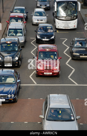Traffico di londra dal di sopra Foto Stock