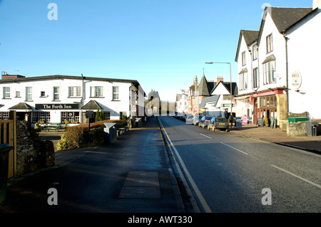 Strada principale Aberfoyle Trossachs Aberdeen Scotland Europa Foto Stock