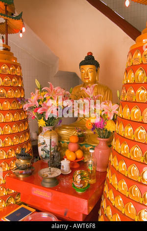 dh diecimila Buddha Monastero SHATIN HONG KONG Golden Buddha statua santuario all'ingresso del tempio pagoda cina religione buddista Foto Stock